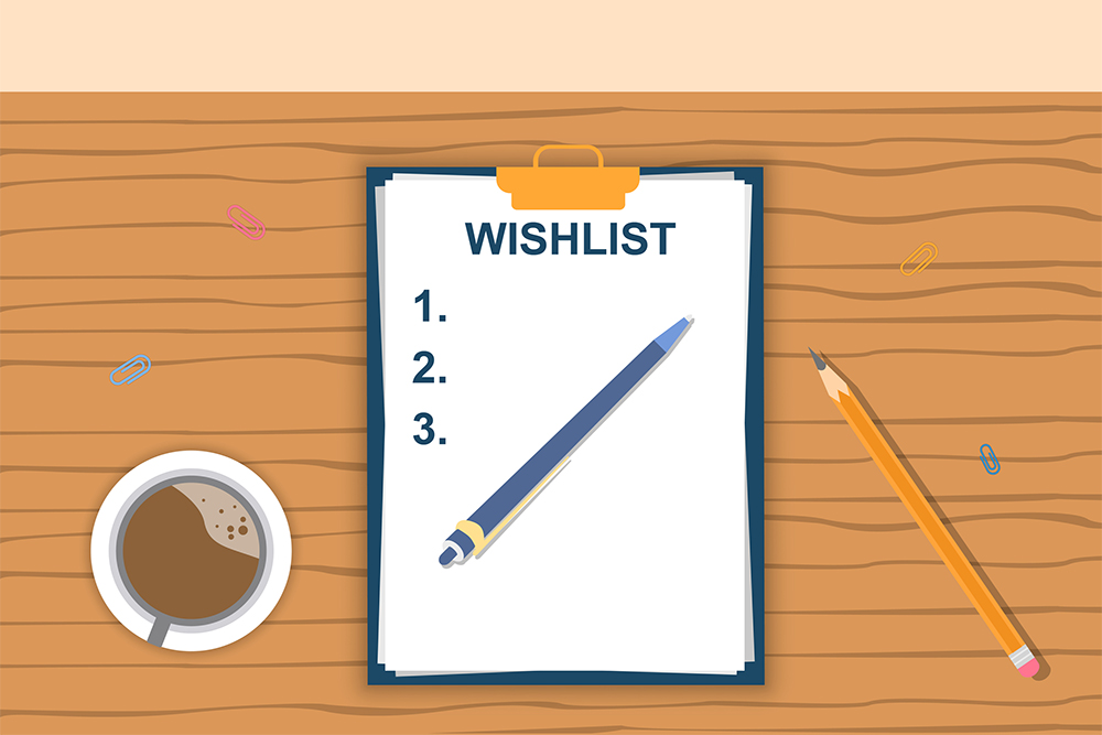 make a "wishlist" for investment property